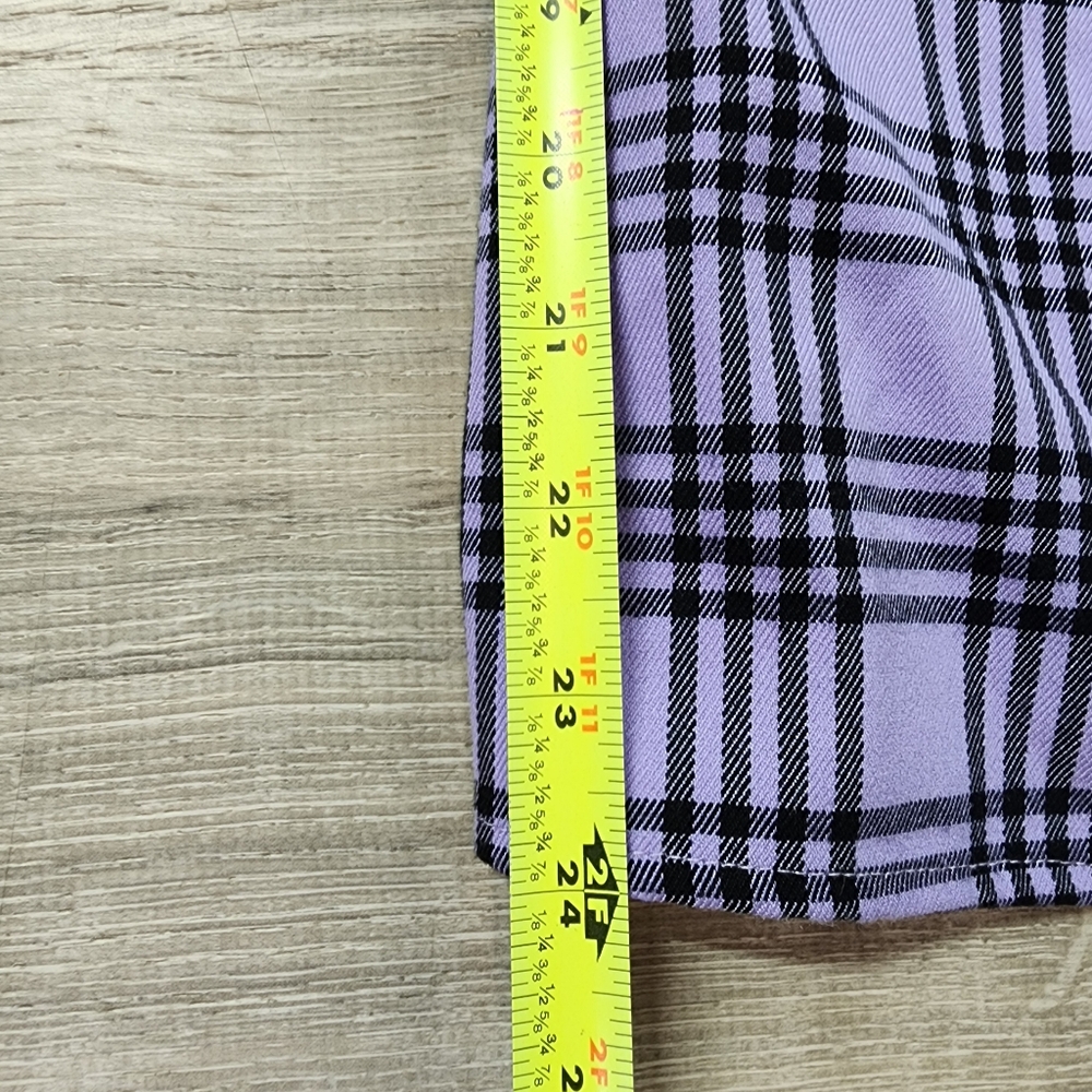 EMPYRE Purple Black Plaid Dress Small - Picture 4 of 16